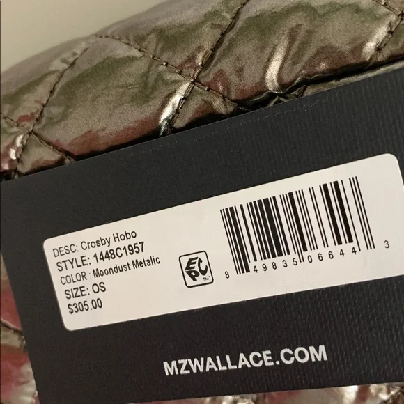 MZ Wallace Crosby Hobo bag in Moondust Metallic. NWT - Picture 6 of 13